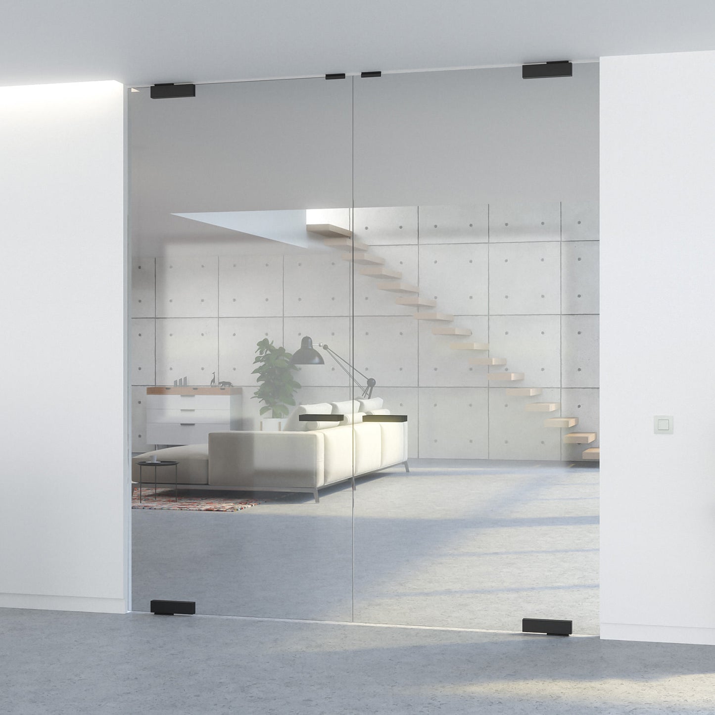 Glass patch fittings | NL | Black