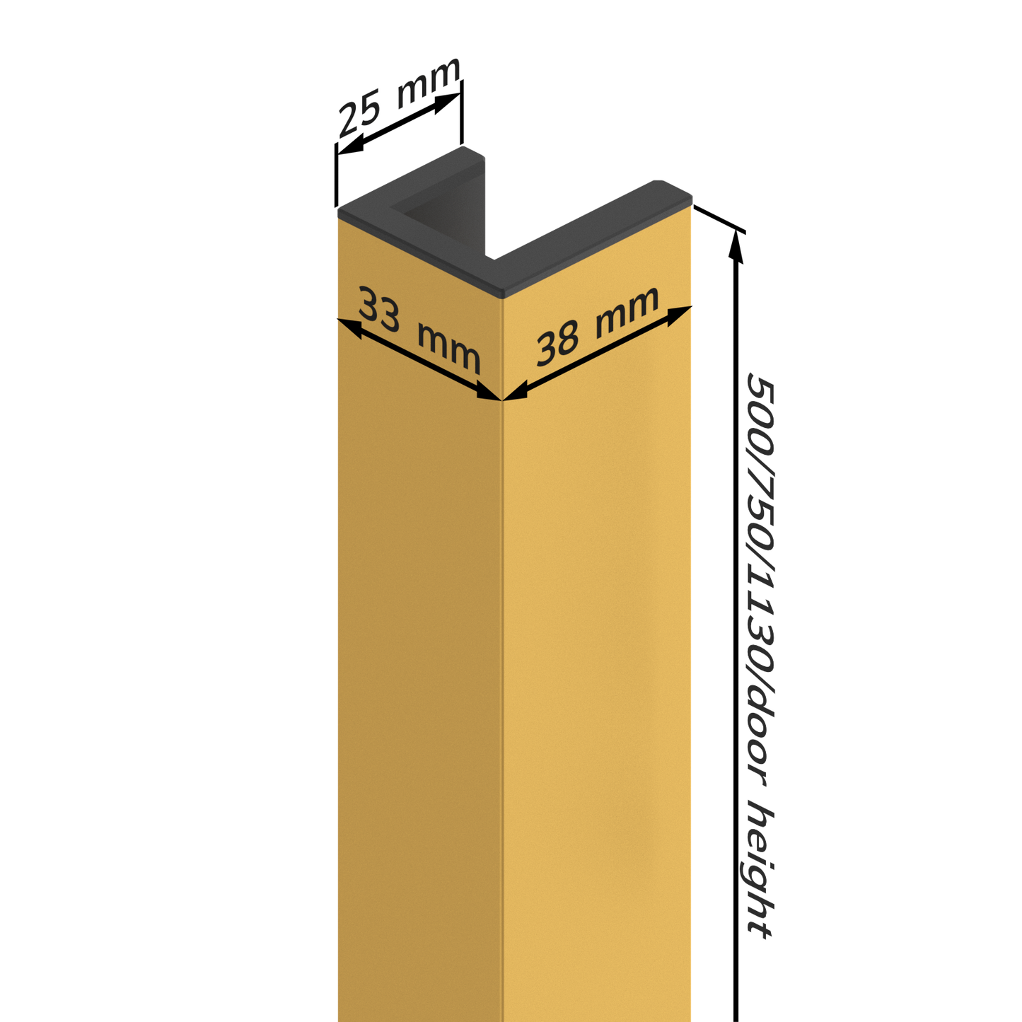 DG.10 door grip | 750 mm | Gold